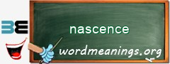 WordMeaning blackboard for nascence